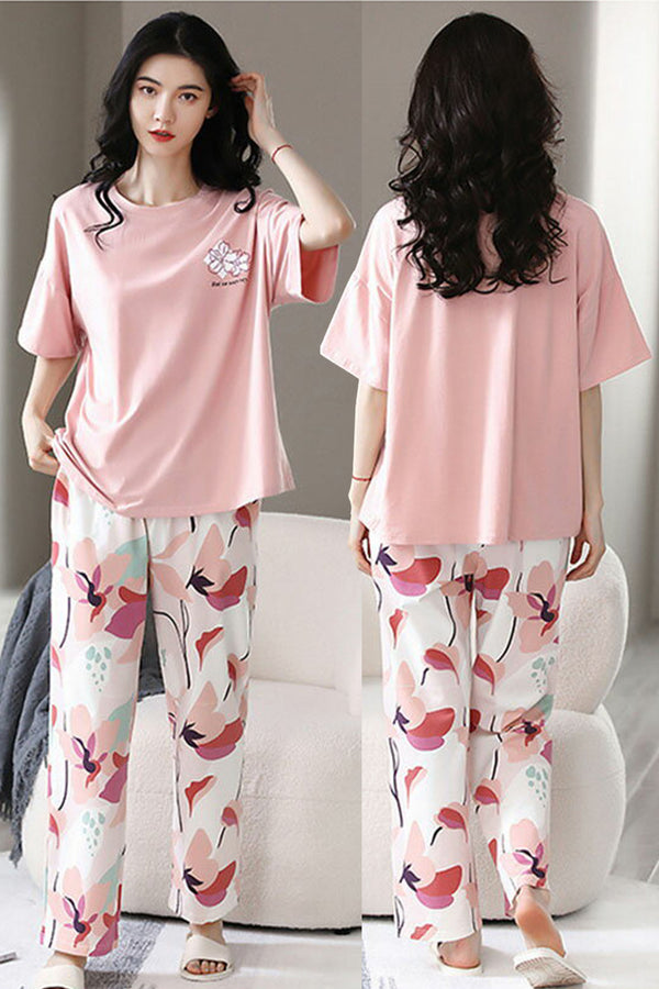 Pink Petal Pajama Set