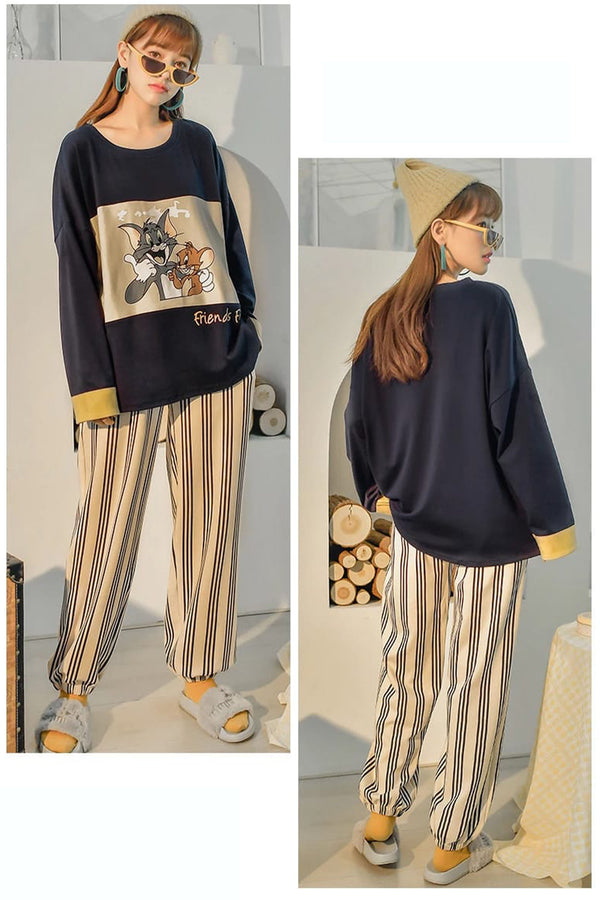 Tom & Jerry Printed PJ Suit